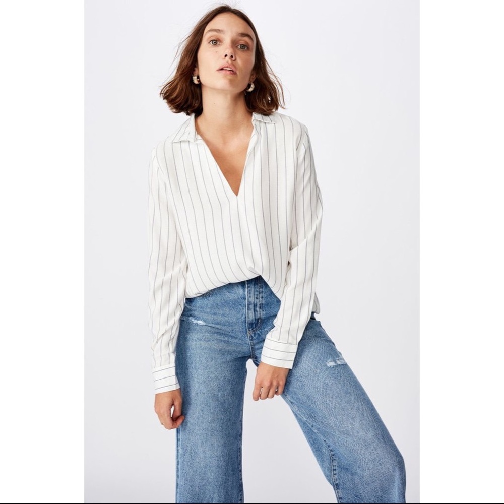 NWT Cotton On Bex 365 Shirt in Hannah Stripe